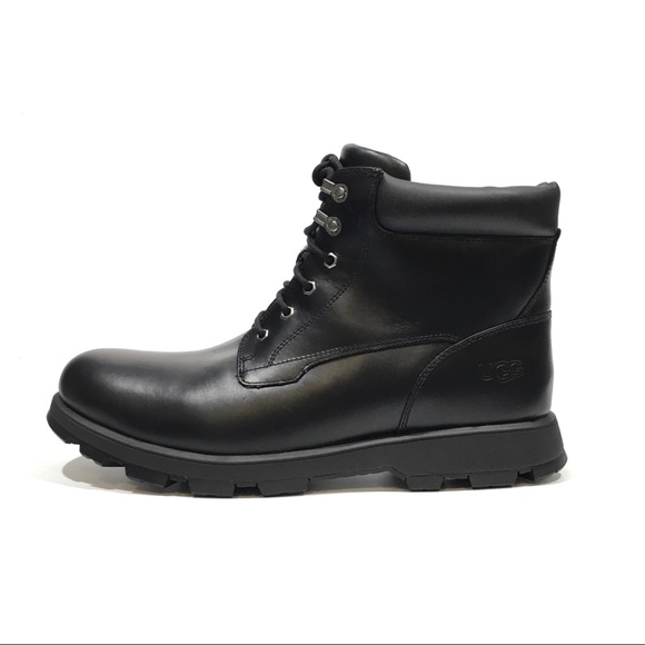 UGG Stenton Waterproof Chukka Boots -Black Leather -Men’s US 14 -NEW - Picture 6 of 9